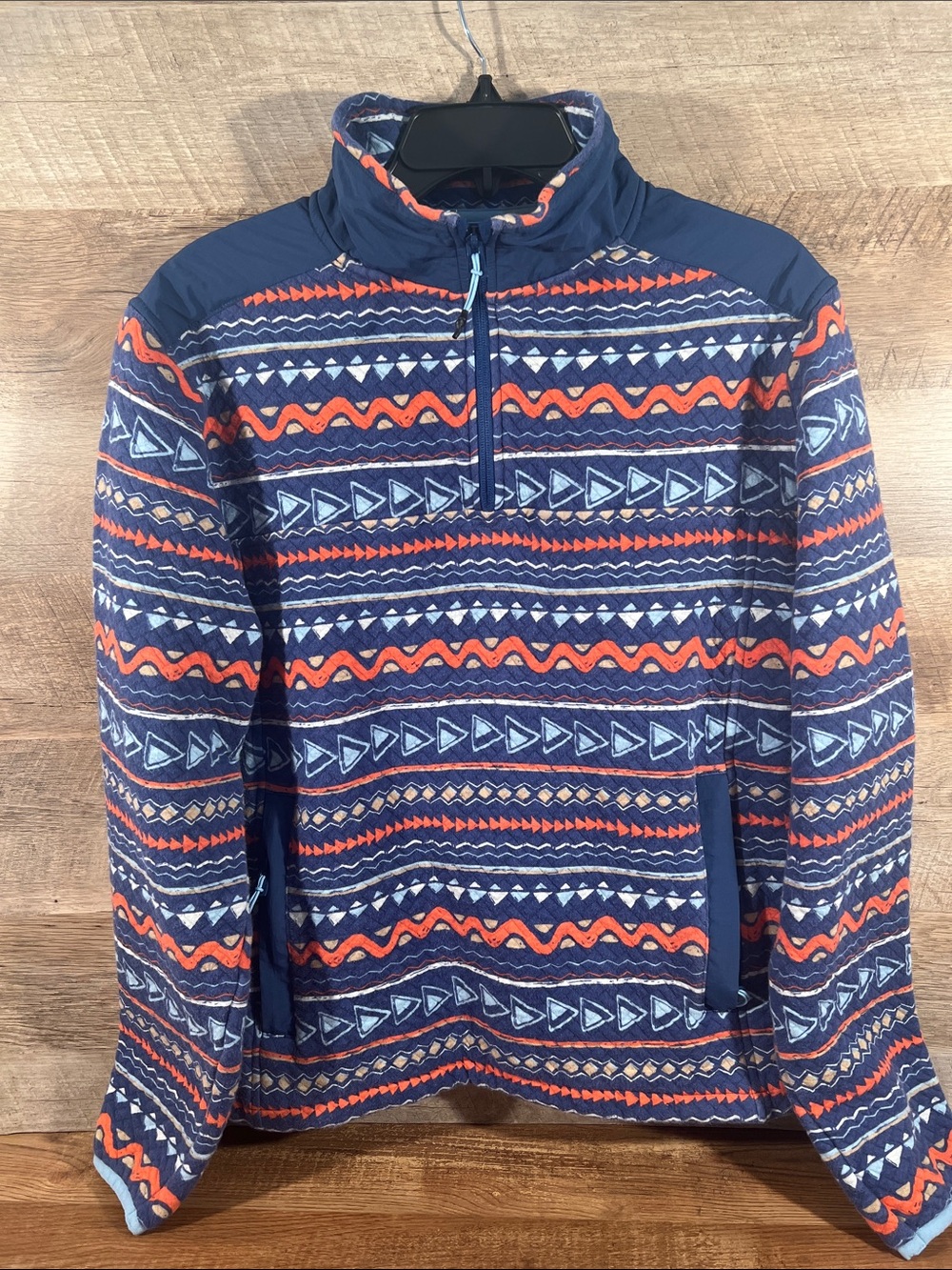 chubbies Men’s Long Sleeve “The Trail Mix” Quilted Quarter-Zip Jersey Pullover